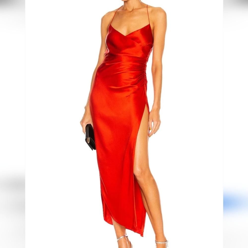 The Sei Silk Red Dress